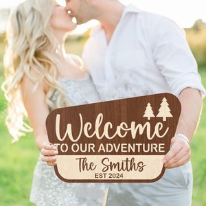 Custom National Park Wedding Sign, National Park Service Welcome Sign,Anniversary family name sign, Nature Lover Campimg Gift,Christmas gift