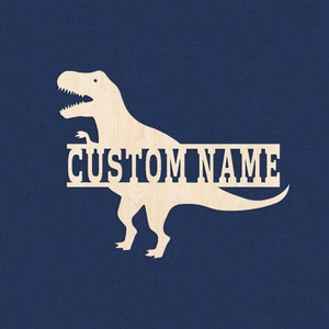 Dinosaurier Benutzerdefinierte Namensschild, personalisierte Holz Name Dinosaurier Jungen Kinder Geschenk, Kinder Namen Zeichen Dinosaurier Geschenk, Kinderzimmer Wand Kunst, Kinder Weihnachtsgeschenk