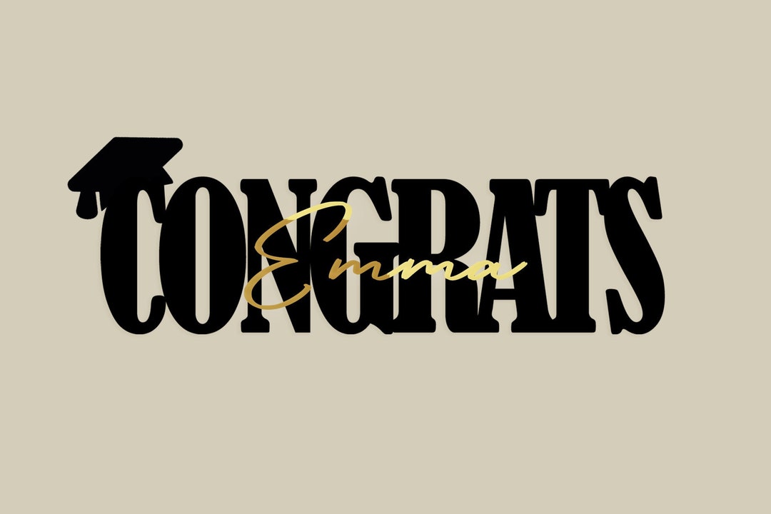 Congrats Grad Sign Personalized Personalized Graduation Decor Name Sign, Congrats Grad Backdrop Sign ...