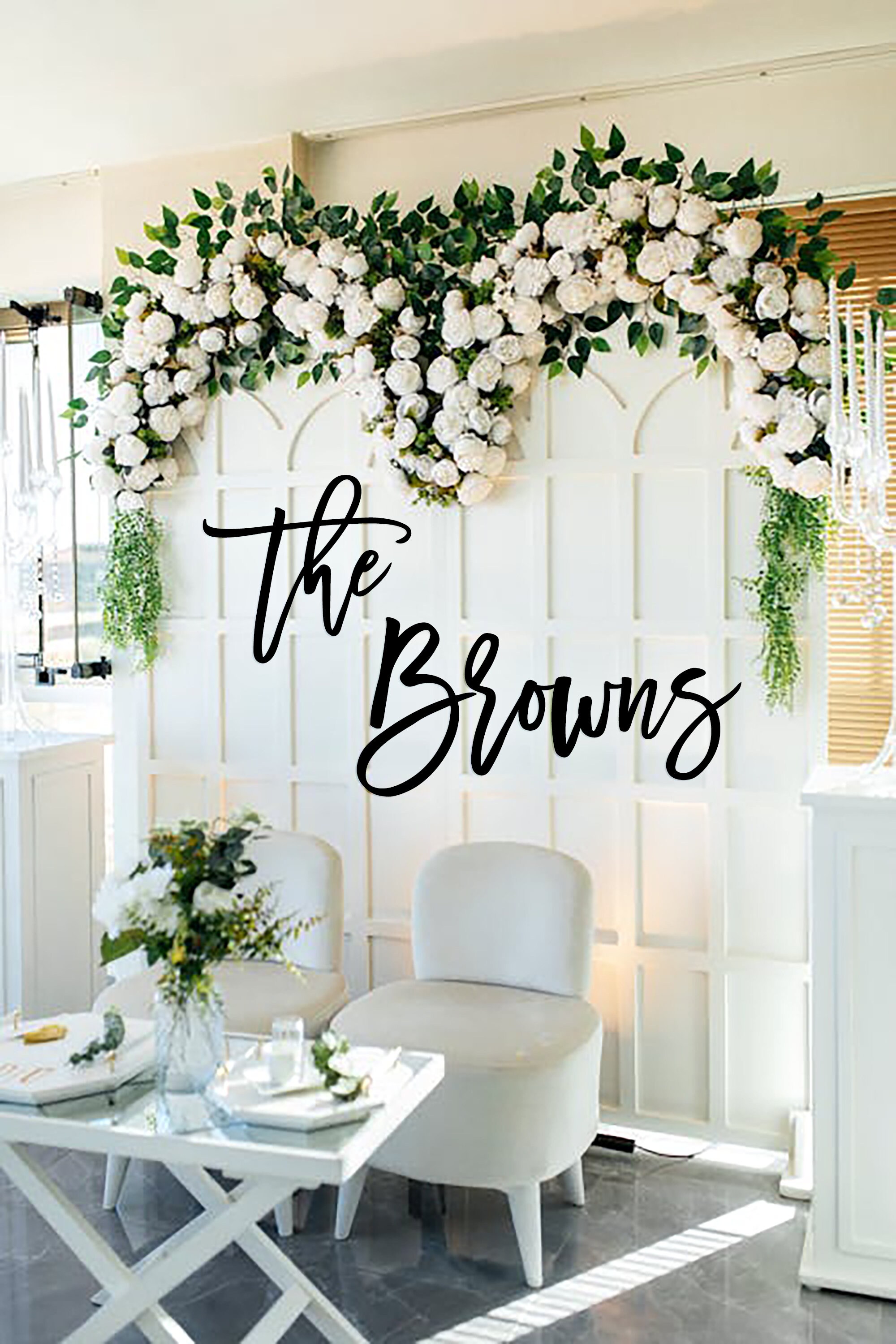 Custom Family Name Sign,rustic Wedding Wood Backdrop Sign,last Name ...