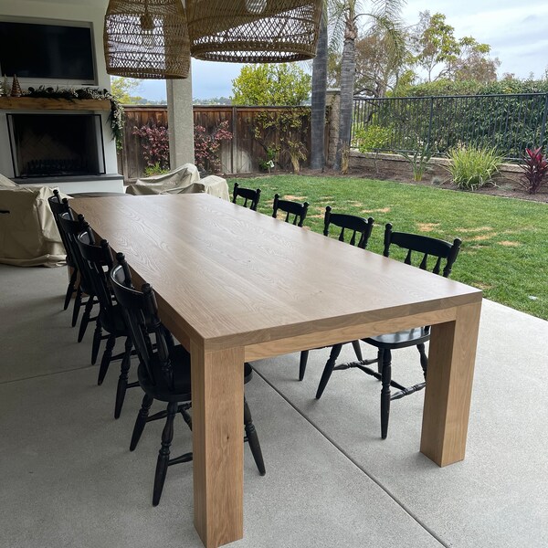 Handcrafted Maple Parsons Style Table - Our Version