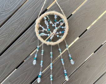 Blau Soft Blue Suncatcher Handwerk Handarbeit