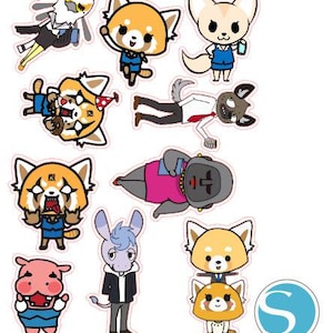 以下が含まれることがあります： 赤いパンダ、キツネ、オオカミ、犬、ウサギなど、カラフルな漫画のキャラクターのステッカーのコレクション。ステッカーは、どんなプロジェクトにも遊び心を加えるのに最適です。