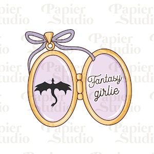FANTASY Girlie PNG SVG, Aesthetic Bookish clipart, Cute Fourth Wing Dragon png, Designs for Stickers, Trendy for Book Lovers Commercial Use