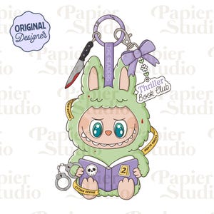 Thriller Bookish Trinket Doll PNG SVG, Cute Bookish clipart, Designs for Stickers, Booklover png, Commercial Use, Trendy for Book Lovers