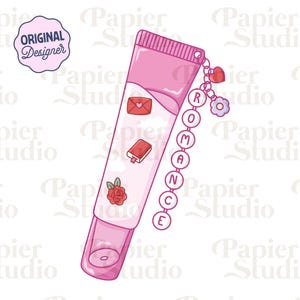 Romance Lipgloss PNG SVG, Cute Trendy Bookish Clipart, Kindle Sticker Design, Booklover Commercial Use Cut File, Romance Book Lover Design