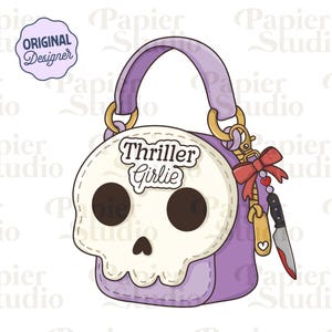 Thriller & True Crime Girlie Bag PNG SVG, Bookish clipart, Designs for Stickers, Trendy Aesthetic for Book Lover, Commercial Use Cut File