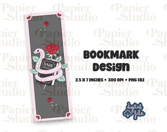 Dark Romance Bookmark Design, PNG File, Aesthetic printed bookmark, Cute Book mark, Printable Bookmarks Dark Romance Smut for Commercial Use