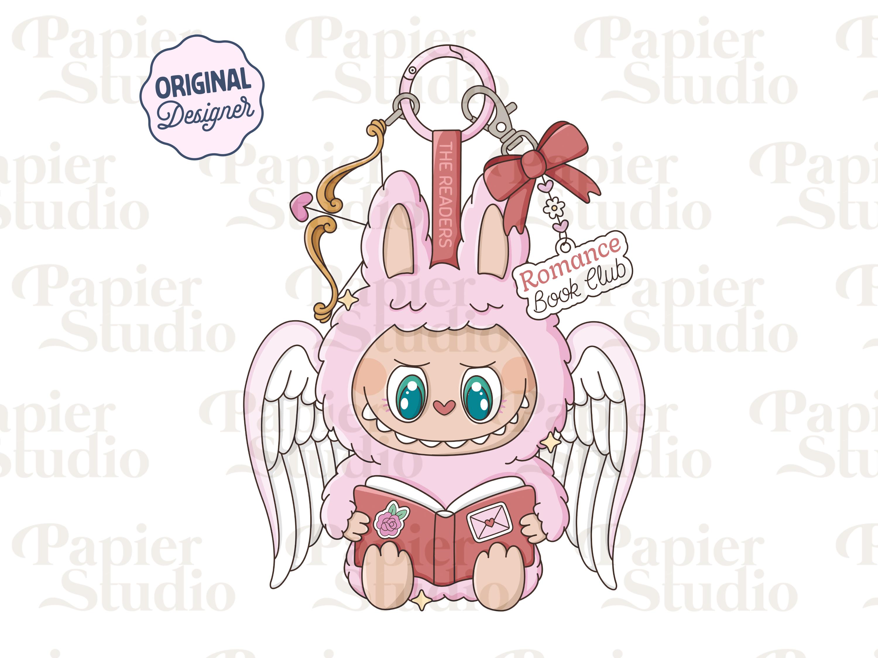 Romance Bookish Trinket Doll PNG SVG, Cute Bookish clipart, Designs for Stickers, Booklover png, Commercial Use, Trendy for Book Lovers