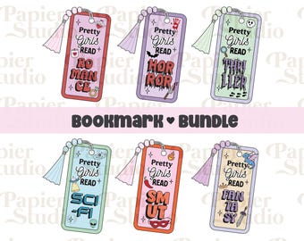 BOOKISH Bundle PNG SVG, Trendy Cute Bookish clipart, Designs for Stickers, Bookmark, Shirts & Mugs, Cute Aesthetic Commercial Use Cut File