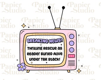 Reader Buried Alive Under TBR Stack PNG SVG, Designs for Stickers, Bookish Clipart, bookish illustration, Booklover, Book Stickers