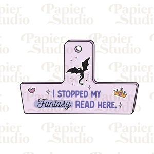 I Stopped Reading Fantasy Here SVG PNG, Magnetic Bookmarks Designs, Trendy Aesthetic Fantasy Fourth Wing Dragon Png Design for Sticker