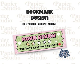 The BOOK Deserved Better Bookmark Design, PNG File, Aesthetic printed bookmark, Cute Book mark, Printable bookmark for Commercial use
