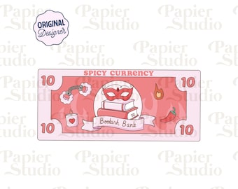 Spicy Smut Currency PNG SVG, Cute Bookish clipart, Design for Stickers, Spicy books png, Trendy Aesthetic for Book Lover, Commercial Use