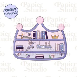 Dragon Fantasy Bookshelf PNG SVG, Bookish clipart, Cute Fourth Wing Dragon png, Designs for Stickers, Trendy for Book Lovers Commercial Use