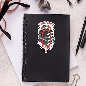 True Crime Girlie PNG SVG, Bookish clipart, Designs for Stickers, Trendy Aesthetic for Book Lovers, Commercial Use, True Crime png Designs image 4
