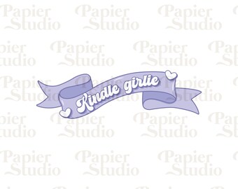 Kindle Girlie PNG SVG, Cute Trendy Coquetteful Bookish Clipart, Kindle Sticker Design, Commercial Use Trendy Aesthetic for Book Lovers