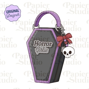 Horror Girlie Bag PNG SVG, Bookish clipart, Designs for Stickers, Trendy Aesthetic for Book Lovers, Commercial Use Cut File, True Crime Png