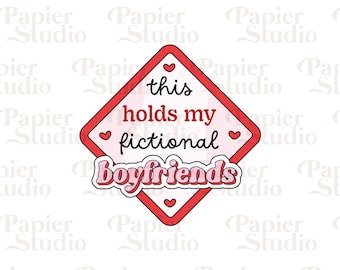 Fictional Boyfriends PNG SVG, Cute Trendy Romance Bookish Clipart, Kindle Sticker Design, Commercial Use Cut File, Booklover Artsi Designs