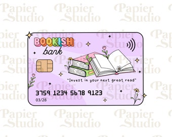BOOKISH Bank PNG SVG, Cute Bookish clipart, Designs for Stickers, Booklover png, Commercial Use Cut File, Trendy Aesthetic for Book Lovers