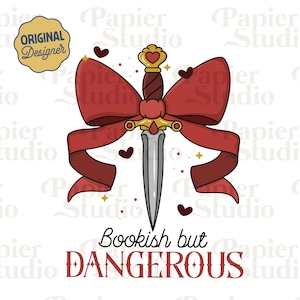 LIVRE mais dangereux PNG SVG, clipart livresques mignons, conception pour autocollants, png Booklover, fichier de coupe pour usage commercial, esthétique pour les amateurs de livres