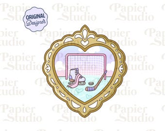Marco de romance de hockey PNG SVG, clipart de libros lindo y moderno, diseño de calcomanía para Kindle, uso comercial para amantes de los libros, diseño para amantes de los libros románticos