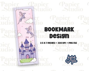 Dragons Fantasy Bookmark Design, Aesthetic printed bookmark, Fantasy Fourth Wing Dragon png Book mark, Printable bookmark, Commercial use