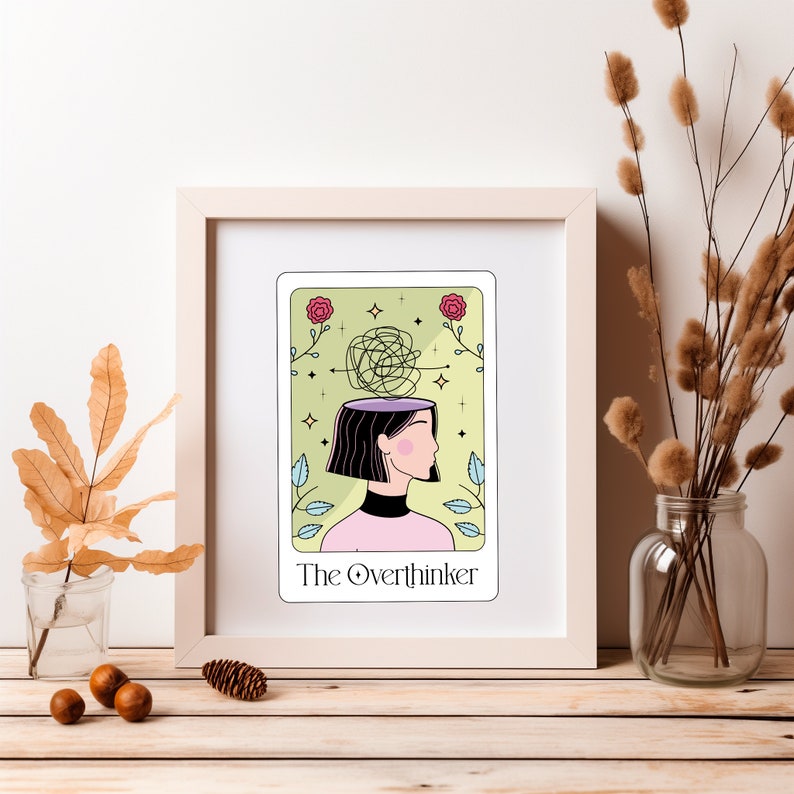 Overthinker Text The Overthinker PNG SVG, Design for Tarotcard, Stickers, Libbey Cup ...
