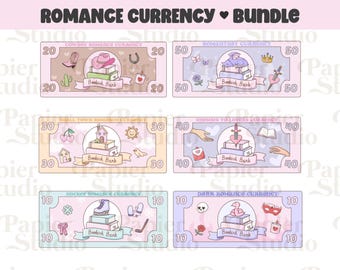 Paquete de tropos literarios románticos, PNG SVG, clipart literario, diseño para pegatinas, estética moderna para amantes de los libros, diseño para uso comercial
