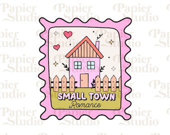 Small town ROMANCE PNG SVG, Bookish png, Book clipart, Designs for Stickers, Bookish Clipart, Book clipart, Reading quote, Romance Reader