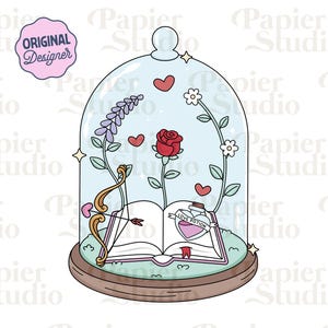 Romans Szklana Kopuła PNG SVG, Urocze Modne Książkowe Clipart, Projekt Naklejki Kindle, Plik Do Cięcia Użytkowania Komercyjnego Booklover, Projekt Miłośnika Książek Romansowych
