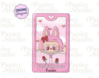 Romance Bookish Tarot Card Trinket PNG SVG, Cute Bookish clipart, Designs for Stickers, Booklover png, Commercial Use, Trendy for Book Lover