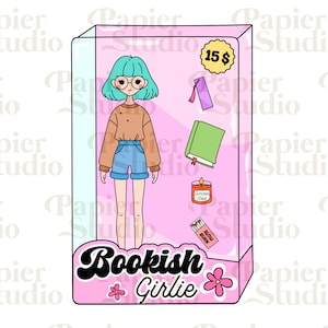 LIVRE Girlie PNG SVG, png livresques, clipart livre, dessins pour autocollants, clipart livresques, conception de signets, amoureux des livres, livre png