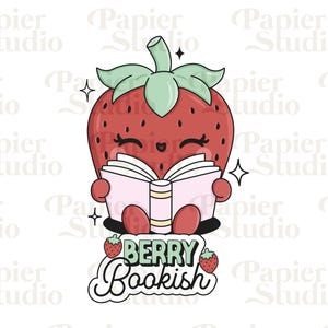 Berry LIVRES PNG SVG, clipart livresques mignons, dessins pour autocollants, png de Booklover, fichier de coupe pour usage commercial, esthétique tendance pour les amateurs de livres