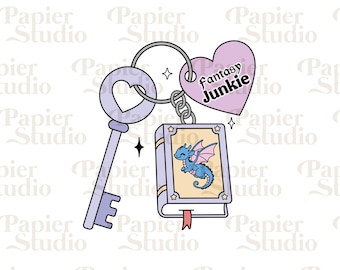FANTASY Junkie PNG SVG, trendige süße Bücherwurm Clipart, niedlicher Fantasy Vierter Flügel Drachen Png, Designs für Aufkleber, künstlerische kommerzielle Nutzung