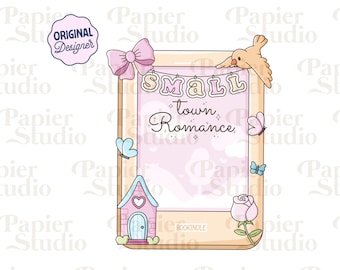 Small Town Romance Kindle Girlie PNG SVG, Cute Bookish Clipart, Kindle Sticker Design, Booklover Commercial Use, Romance Book Lover Design