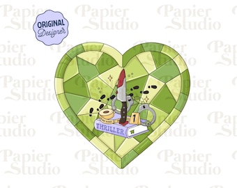Vidrieras de estilo thriller literario en formato PNG y SVG, adorables imágenes prediseñadas de temática literaria, diseños para pegatinas, PNG para amantes de los libros, PNG para uso comercial para amantes de los libros