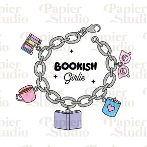LIVRE Girlie PNG SVG, png livresques, clipart livresques, dessins pour autocollants, signets, chemises, tasses Libbey et porte-clés, design artistique mignon