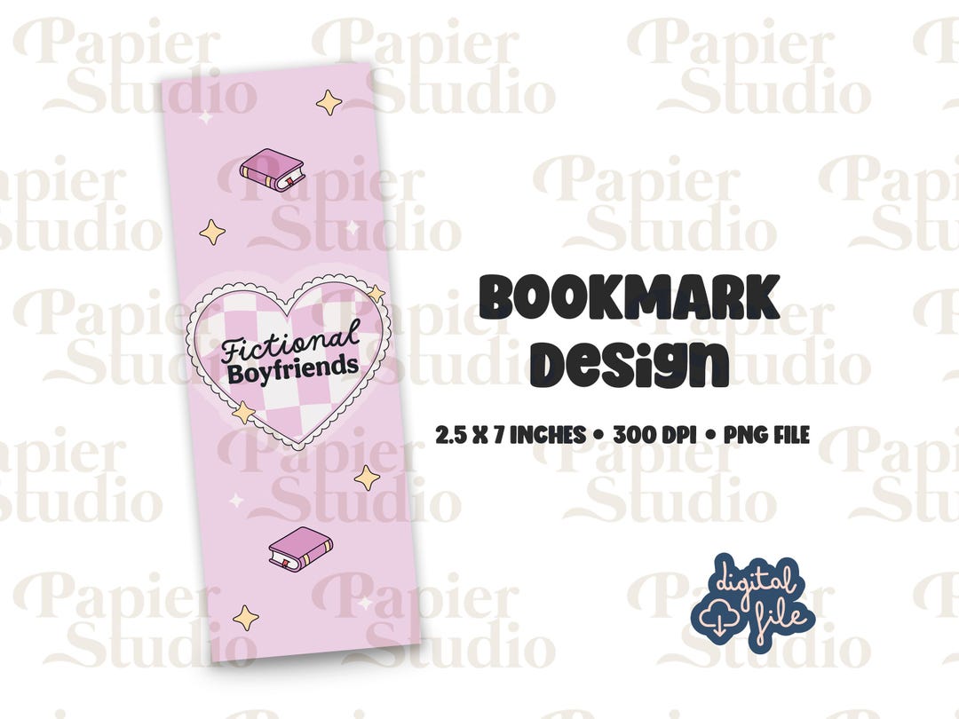 Bookmark Bl Design Fictional Boyfriends Bookmark Design, PNG File, Aesthetic Printed ...