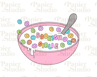 BOOKISH Girlie PNG SVG, Bookish png, Book clipart, Designs for Stickers, Bookmarks, Shirts, Libbey Cups & Keychains, Bookish Clipart png