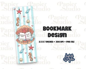 Summer Girl Book Club Bookmarks Design PNG, Cute Book mark, Aesthetic Trendy Printable bookmark for Commercial use, Summer Read Bookmark