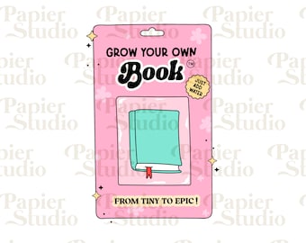 Grow your own BOOK PNG SVG, Bookish png, Book clipart, Designs for Stickers, Bookish Clipart, Library clipart, Book artwork