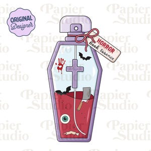 Horror True Crime Bookish Essence PNG SVG, Bookish clipart, Designs for Stickers, Trendy Aesthetic for Book Lovers, Commercial Use Cut File