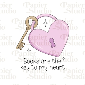 BOOKISH Heart PNG SVG, Trendy Cute Bookish clipart, Designs for Stickers, Bookmark, Shirts & Mugs, Cute Aesthetic Commercial Use Cut File