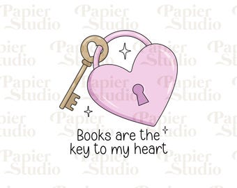 BOOKISH Heart PNG SVG, Trendy Cute Bookish clipart, Designs for Stickers, Bookmark, Shirts & Mugs, Cute Aesthetic Commercial Use Cut File