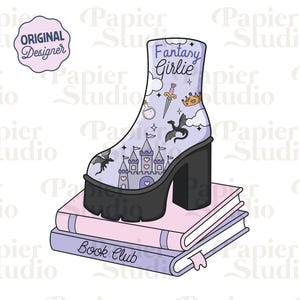 Dragon Books Boot PNG SVG, Bookish clipart, Cute Fourth Wing Dragon png, Designs for Stickers, Trendy for Book Lovers Commercial Use