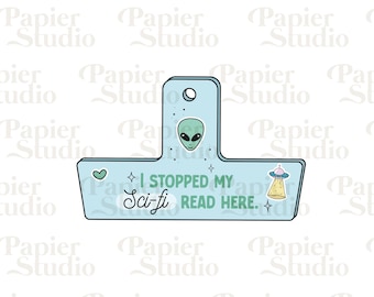I Stopped Reading Sci Fi Here SVG PNG, Magnetic Bookmarks Designs, Cute Bookish Clipart, Design for Stickers, Bookmarks, Commercial use png