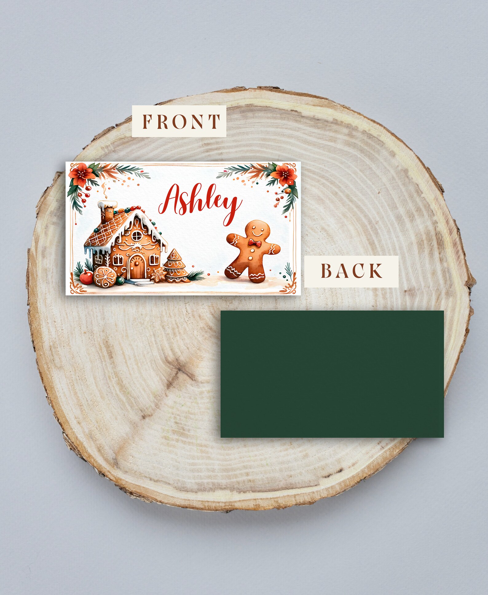 Christmas Name Cards, Christmas 2023, Name Place Card, Printable Name Card, Editable Name Tags