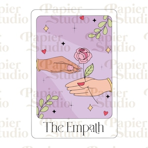 L'empathe PNG SVG, conception pour carte de tarot, autocollants, tasse Libbey, sacs fourre-tout, voyante, conception d'autocollant mignon, méditation, clipart santé mentale