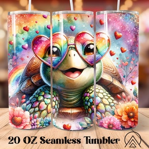 Schildkröte Valentines Becher wickeln png, Valentinstag Becher Sublimation png, süße Schildkröte Becher Designs, Geschenke für sie, digitale Dateien